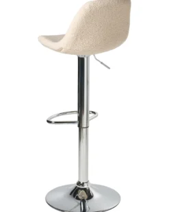 Sæt af 2 barstole KAHLA Boucle Lys Beige