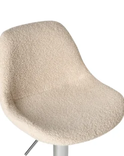 Sæt af 2 barstole KAHLA Boucle Lys Beige