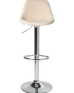 Sæt af 2 barstole KAHLA Boucle Lys Beige