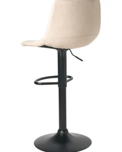 Sæt af 2 barstole LEBRIJA Kunstlæder Lys Beige