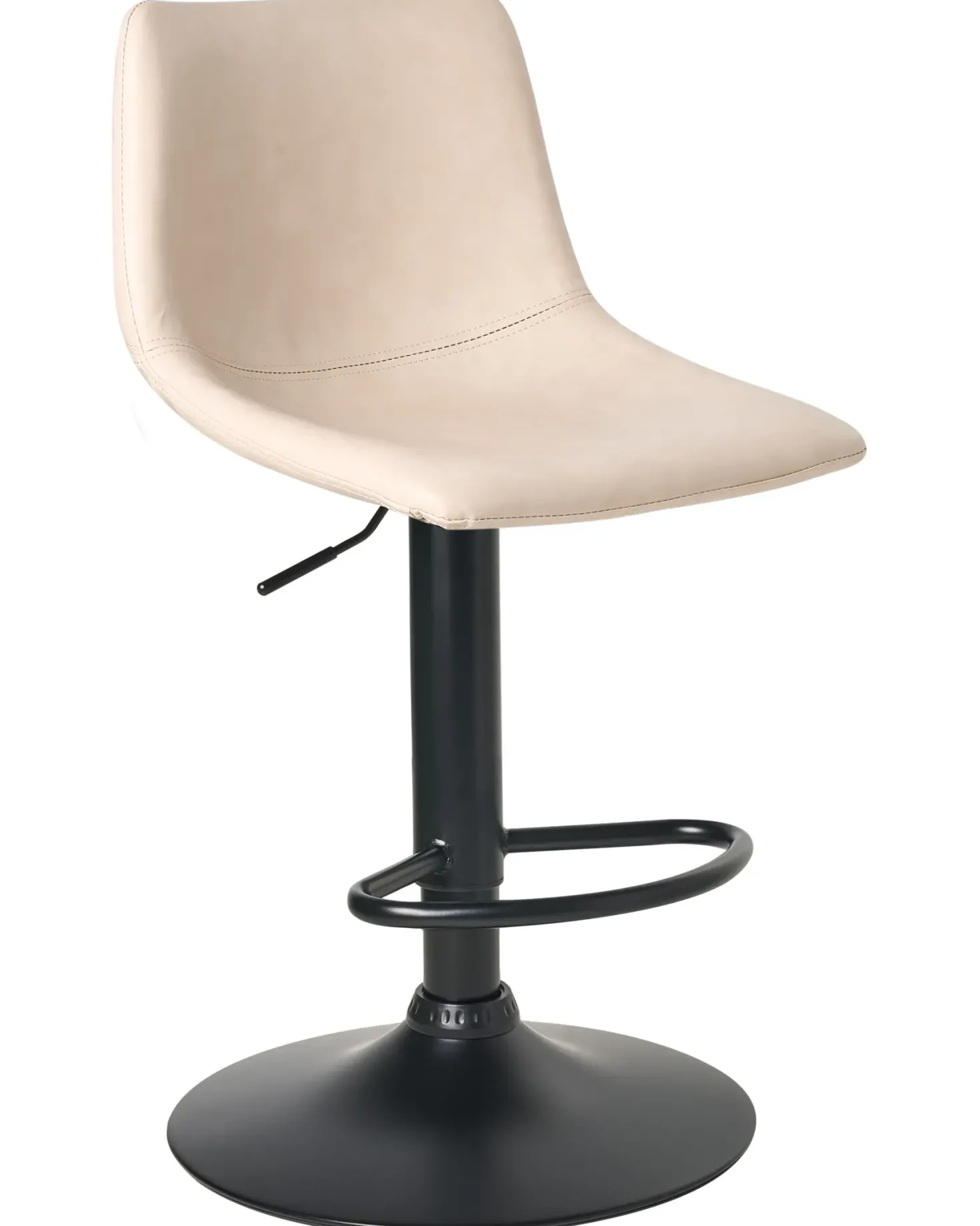 Sæt af 2 barstole LEBRIJA Kunstlæder Lys Beige