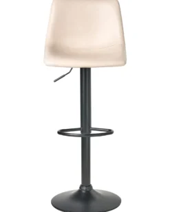 Sæt af 2 barstole LEBRIJA Kunstlæder Lys Beige