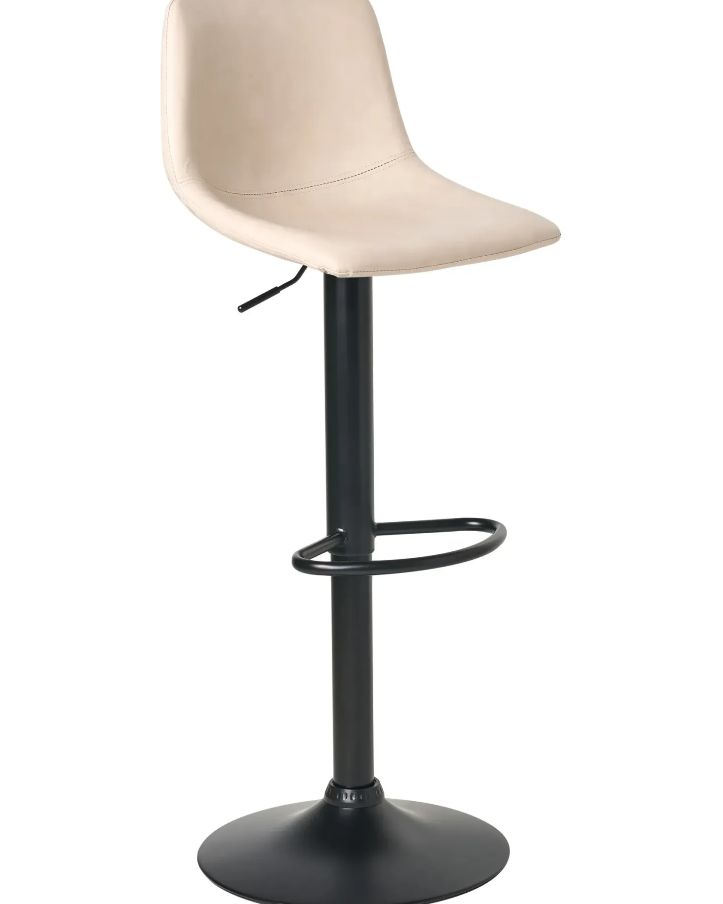 Sæt af 2 barstole LEBRIJA Kunstlæder Lys Beige