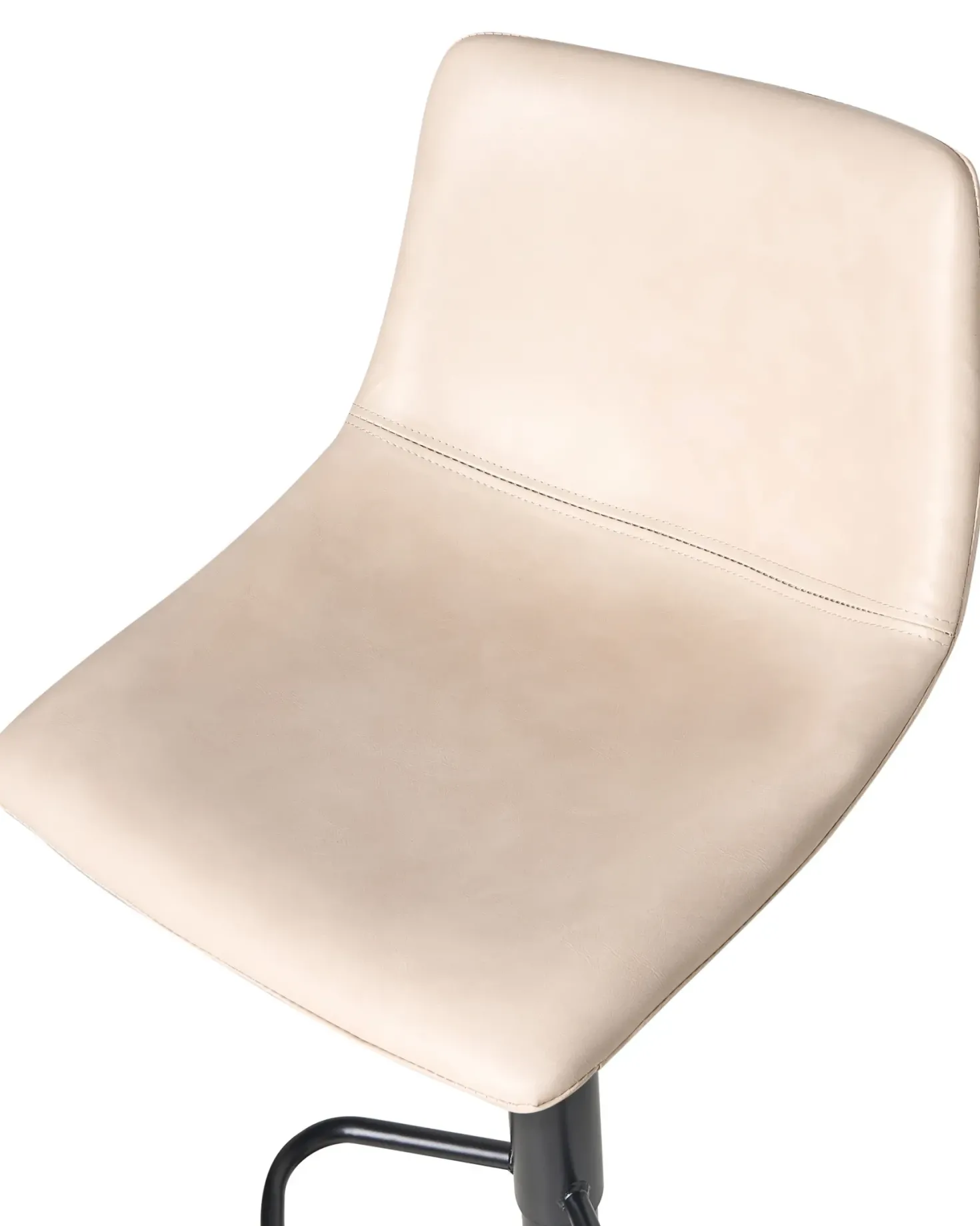 Sæt af 2 barstole LEBRIJA Kunstlæder Lys Beige