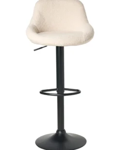 Sæt af 2 barstole MEDULIN Boucle Lys Beige