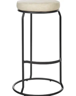 Sæt af 2 barstole MILROY Kunstlæder Lys Beige