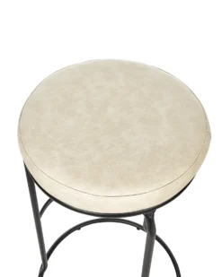 Sæt af 2 barstole MILROY Kunstlæder Lys Beige
