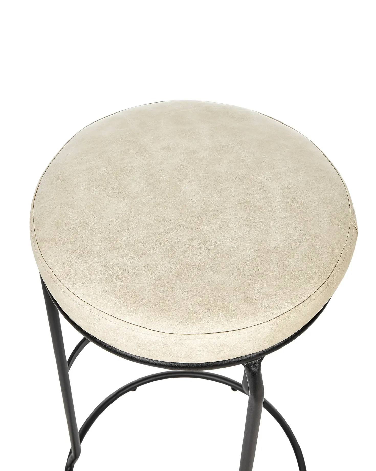 Sæt af 2 barstole MILROY Kunstlæder Lys Beige