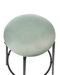 Sæt af 2 barstole MORTON Velour Mintgrøn