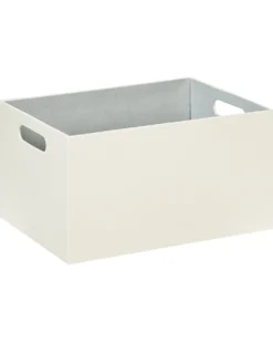 Sæt af 3 bokse LARSA Kunstlæder Beige