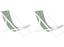 Sæt af 2 erstatningsbetræk til liggestol ANZIO/AVELLINO 113 x 44 cm Grøn