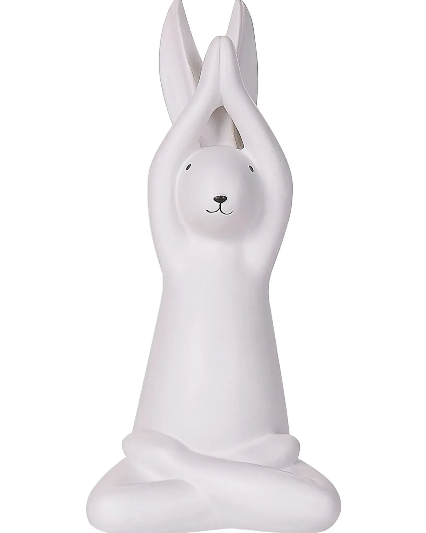 Sæt af 3 figurer Hare BREST Keramik Hvid