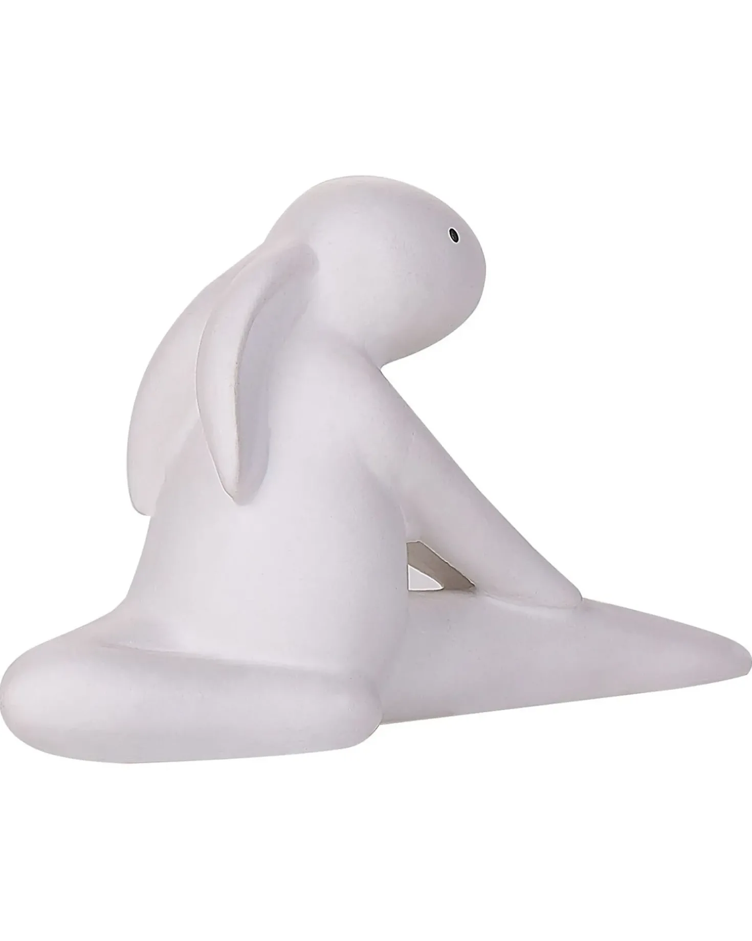 Sæt af 3 figurer Hare BREST Keramik Hvid