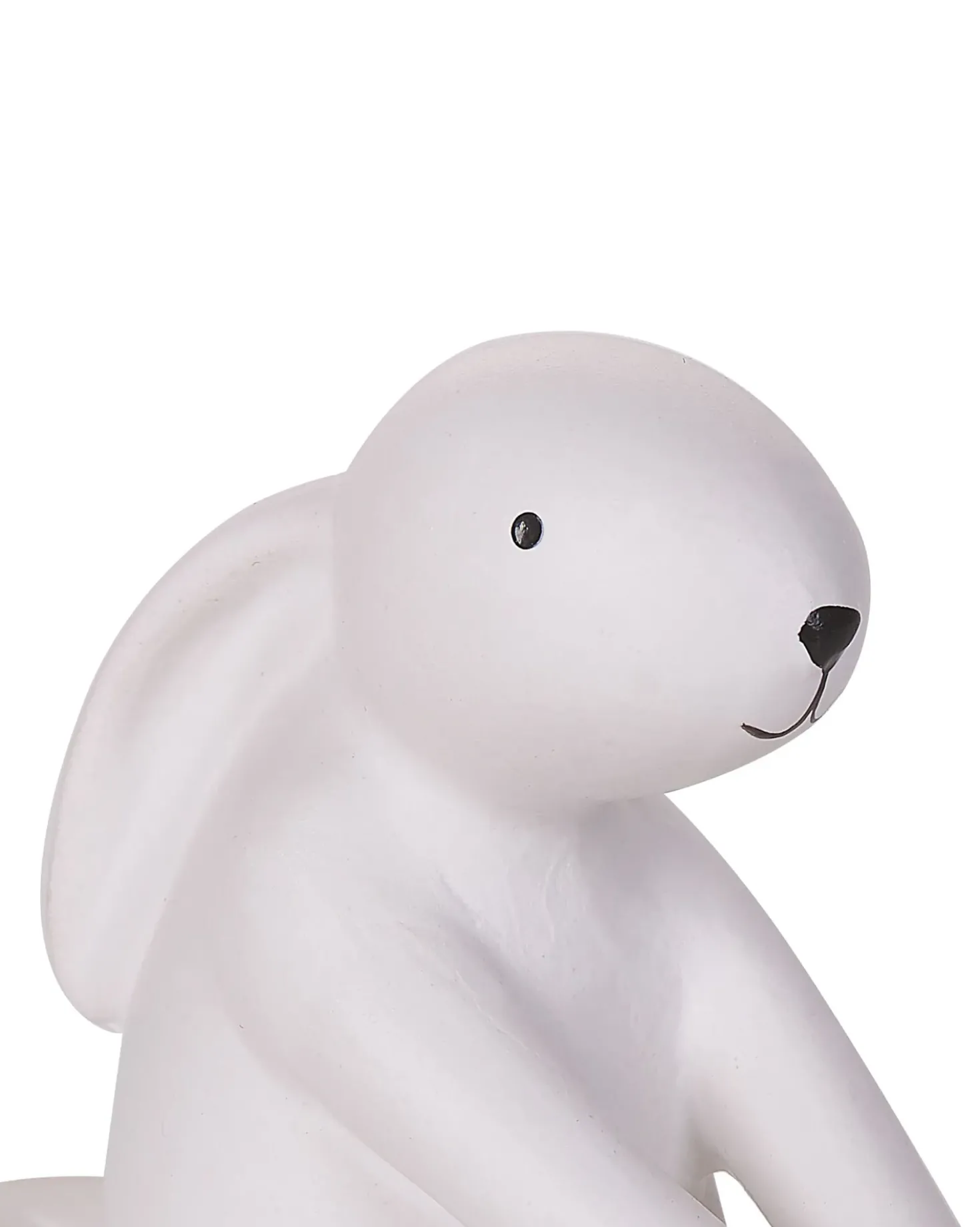 Sæt af 3 figurer Hare BREST Keramik Hvid