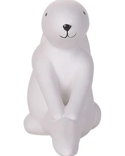 Sæt af 3 figurer Hare BREST Keramik Hvid