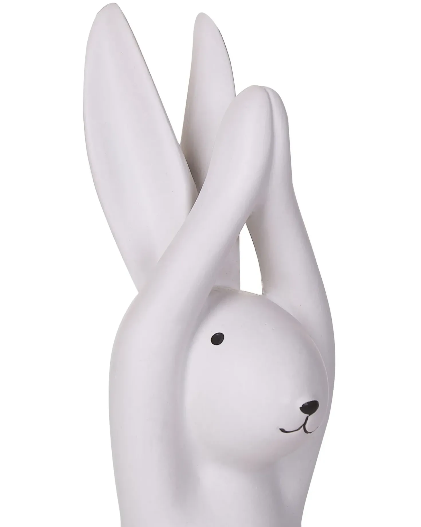 Sæt af 3 figurer Hare BREST Keramik Hvid