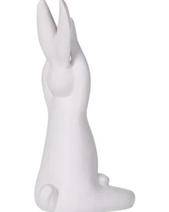 Sæt af 3 figurer Hare BREST Keramik Hvid