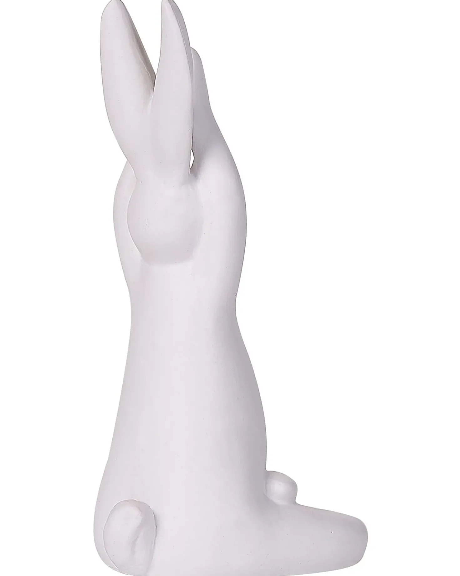 Sæt af 3 figurer Hare BREST Keramik Hvid