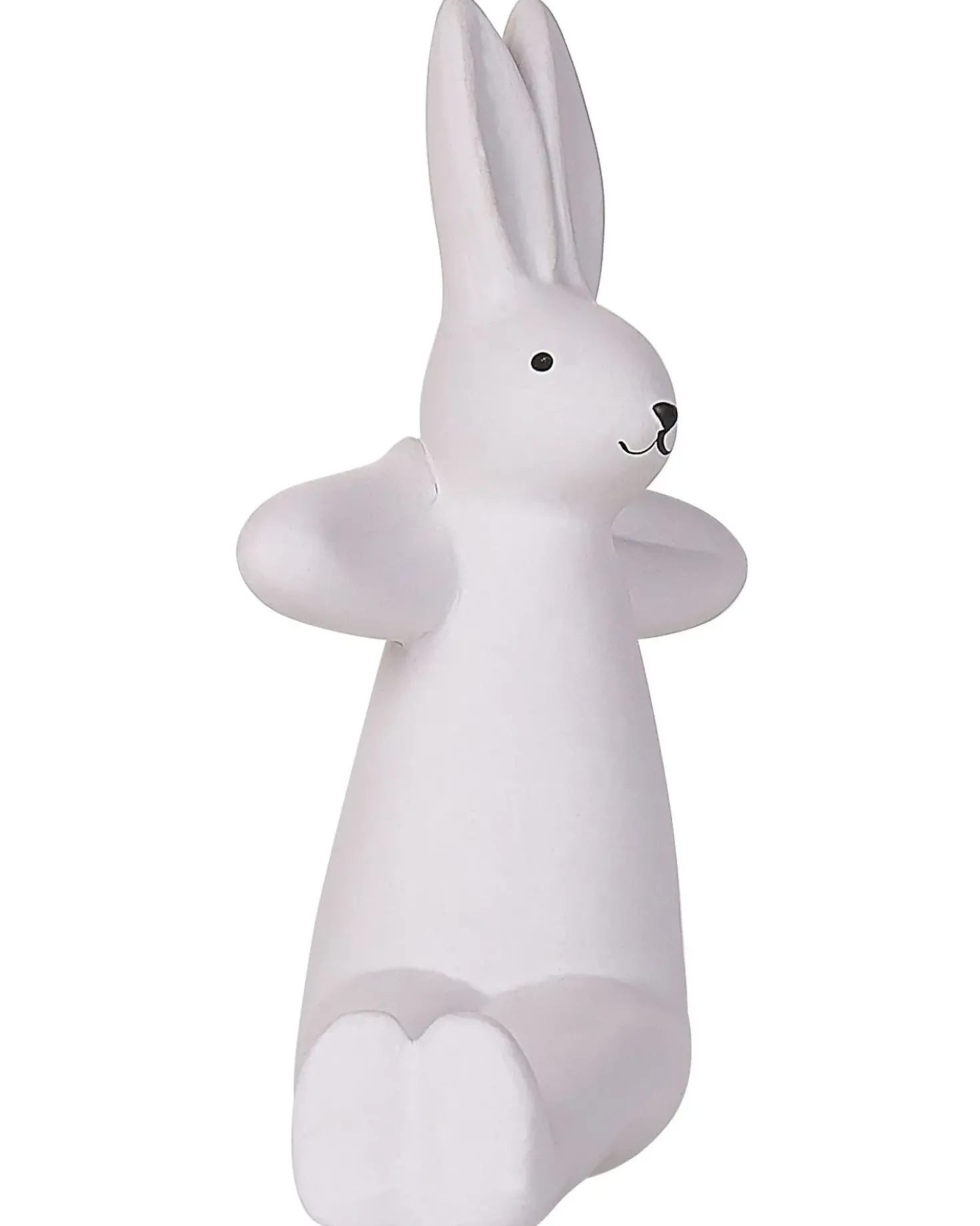 Sæt af 3 figurer Hare BREST Keramik Hvid