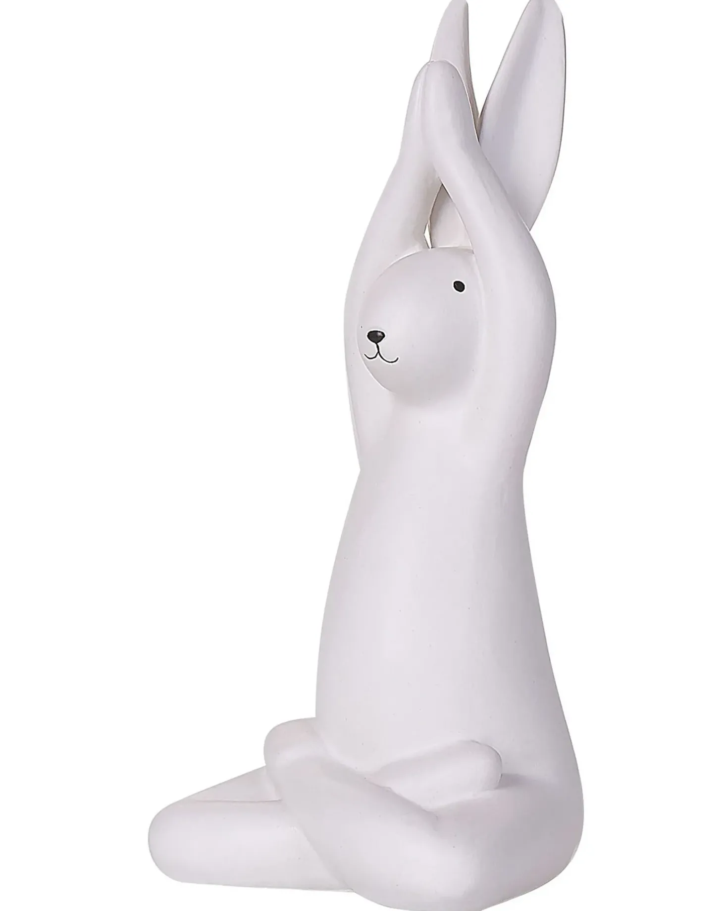 Sæt af 3 figurer Hare BREST Keramik Hvid