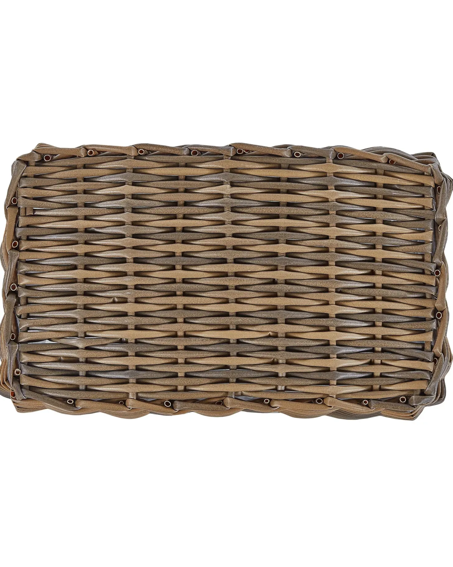 Sæt af 2 flet kurve til planter ORMOS 53/59 cm Brun PE-rattan