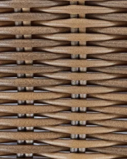 Sæt af 2 flet kurve til planter ORMOS 53/59 cm Brun PE-rattan