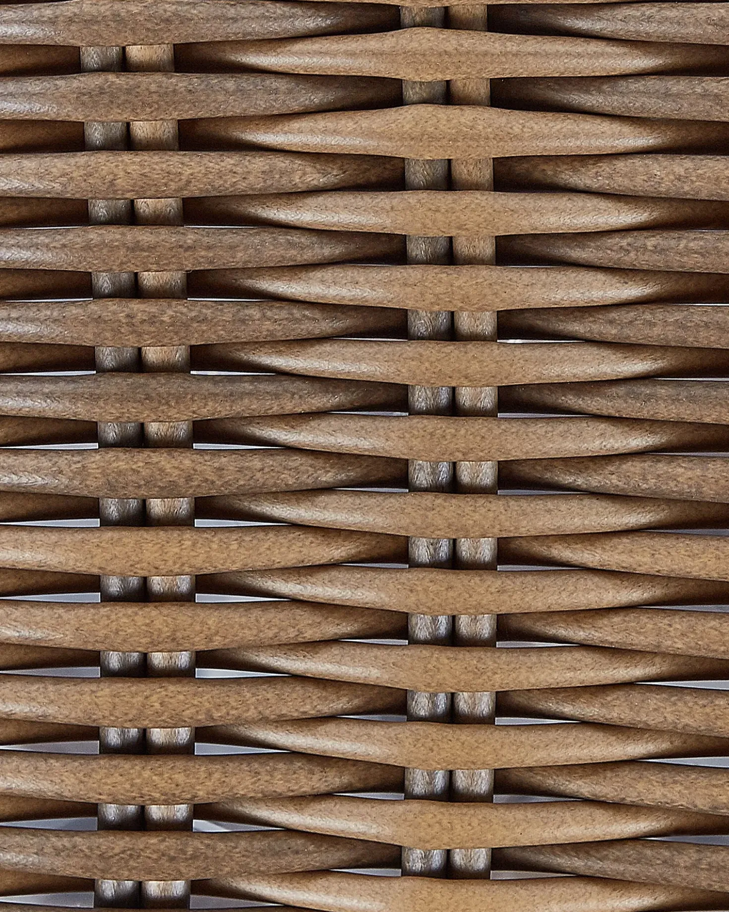 Sæt af 2 flet kurve til planter ORMOS 53/59 cm Brun PE-rattan