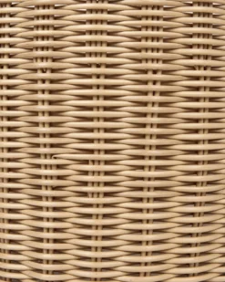 Sæt af 3 flet kurve til planter PENDULA 33/37/45 cm Naturlig PE-rattan