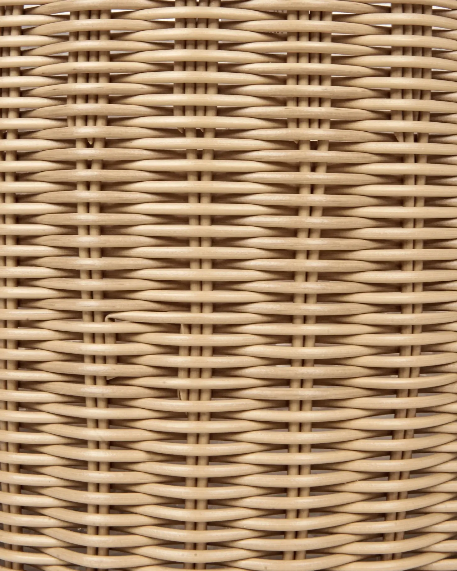 Sæt af 3 flet kurve til planter PENDULA 33/37/45 cm Naturlig PE-rattan