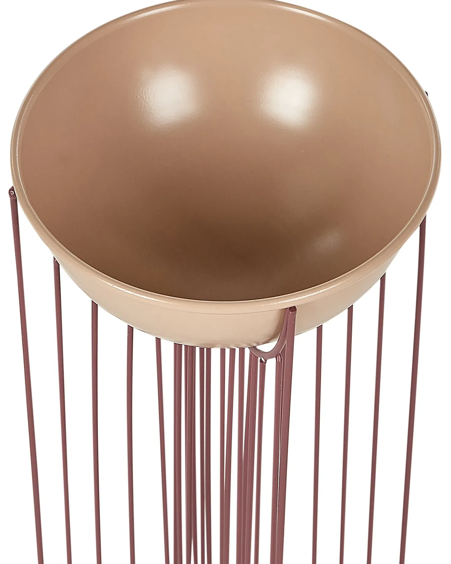 Sæt af 2 forhøjede plantekrukker FICARIA Metal 22 cm Lyserød