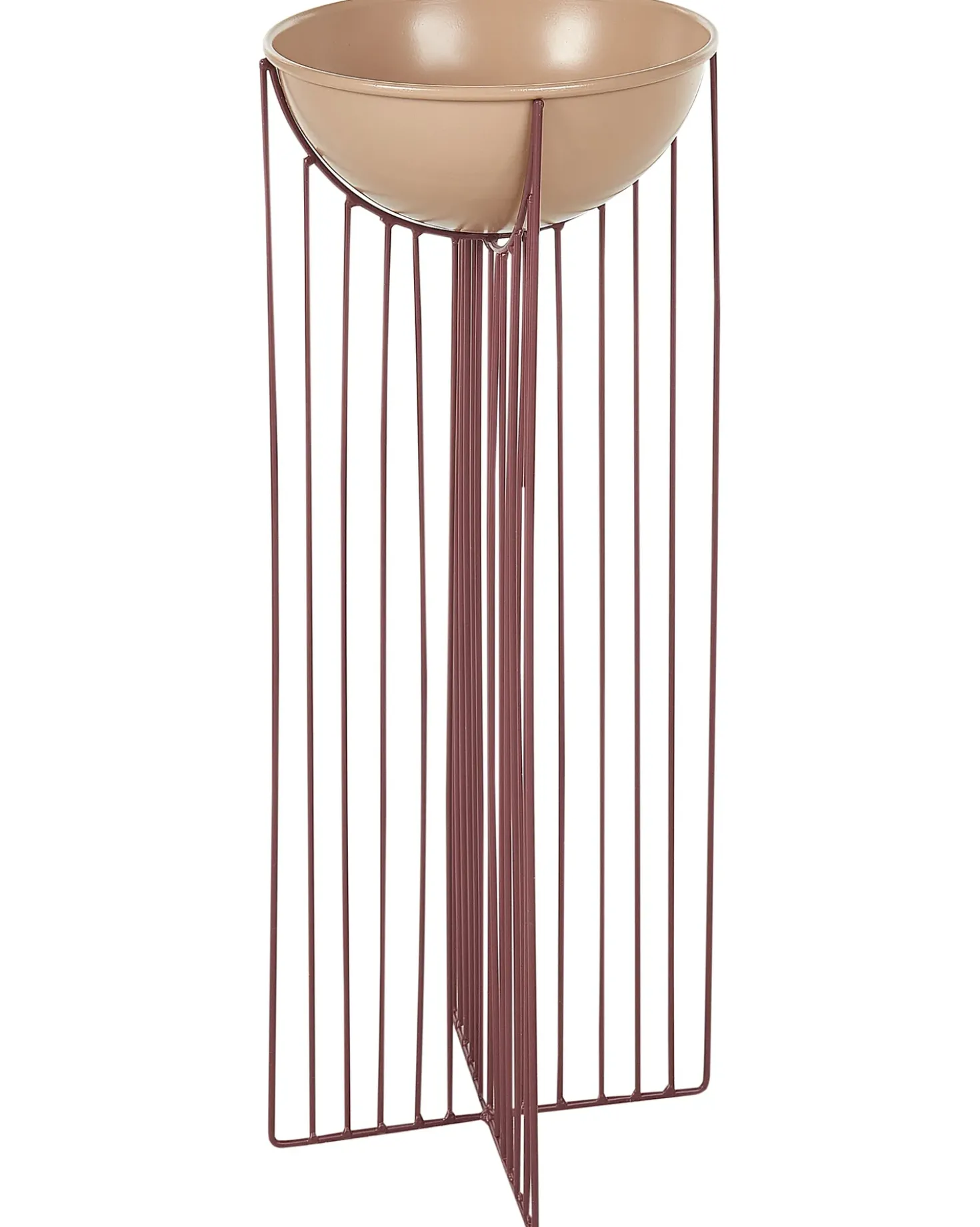 Sæt af 2 forhøjede plantekrukker FICARIA Metal 22 cm Lyserød