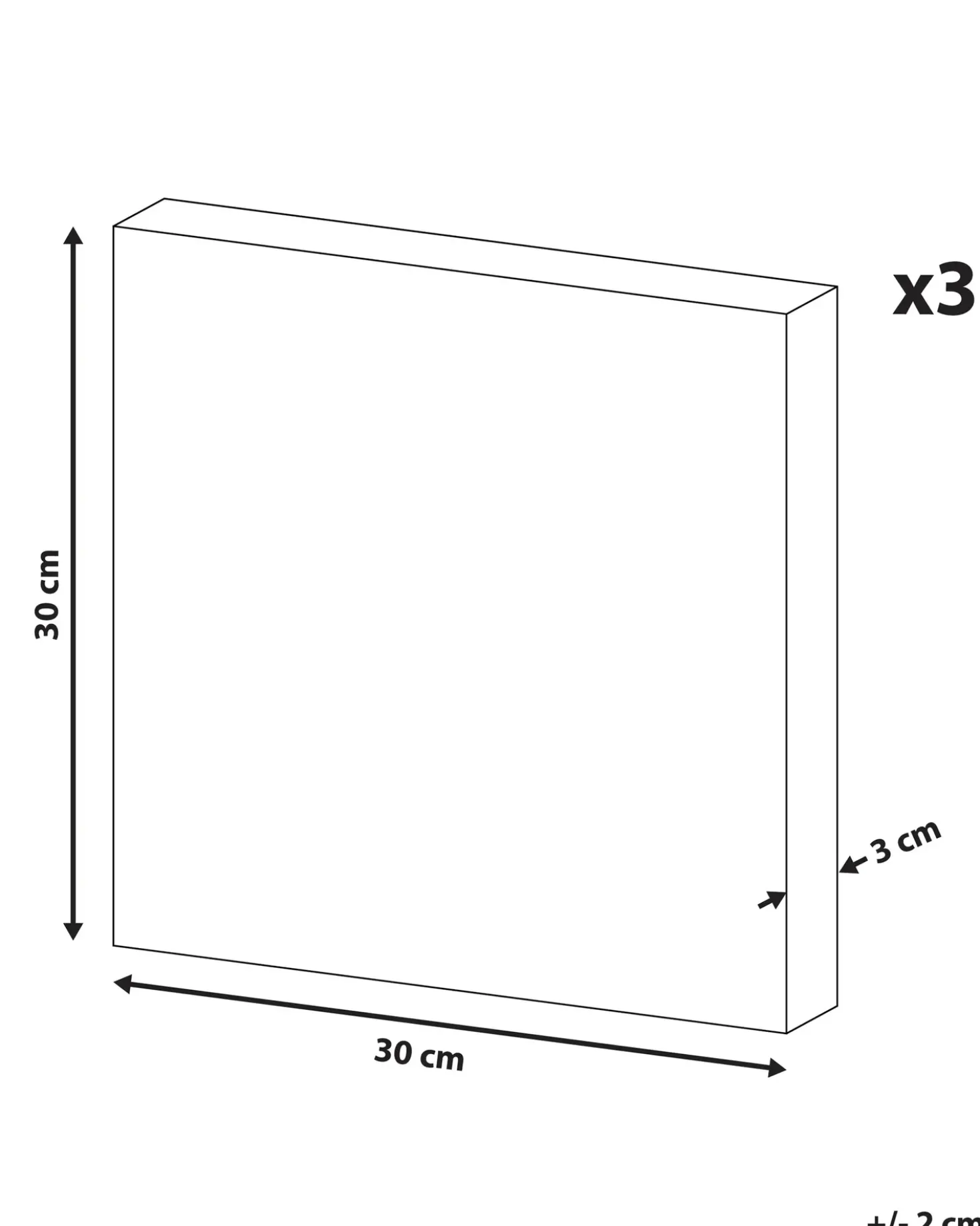 Sæt af 3 fotorammer APESIKA Natur motiv 30 x 30 cm Guld