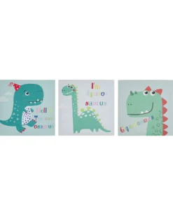 Sæt af 3 fotorammer BINGUI Motiv for børn 30 x 30 cm Multifarvet