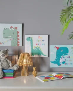 Sæt af 3 fotorammer BINGUI Motiv for børn 30 x 30 cm Multifarvet