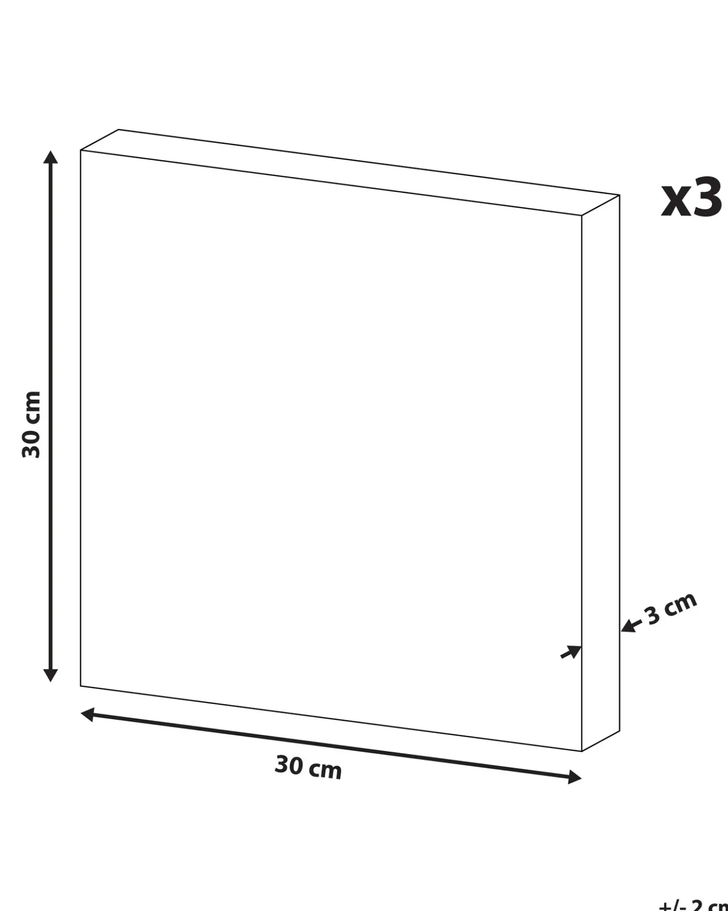 Sæt af 3 fotorammer TILLIA Dyre motiv 30 x 30 cm Multifarvet