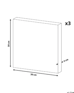 Sæt af 3 fotorammer TIMIA Dyre motiv 30 x 30 cm Grå