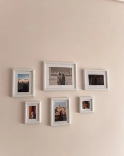 Sæt af 6 fotorammer ZINARE Landskab Hvid