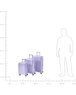 Sæt af 3 hardcase-kufferter MYNTIS Lilla