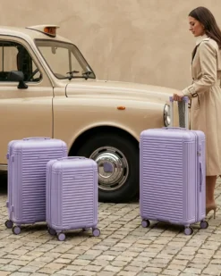 Sæt af 3 hardcase-kufferter MYNTIS Lilla