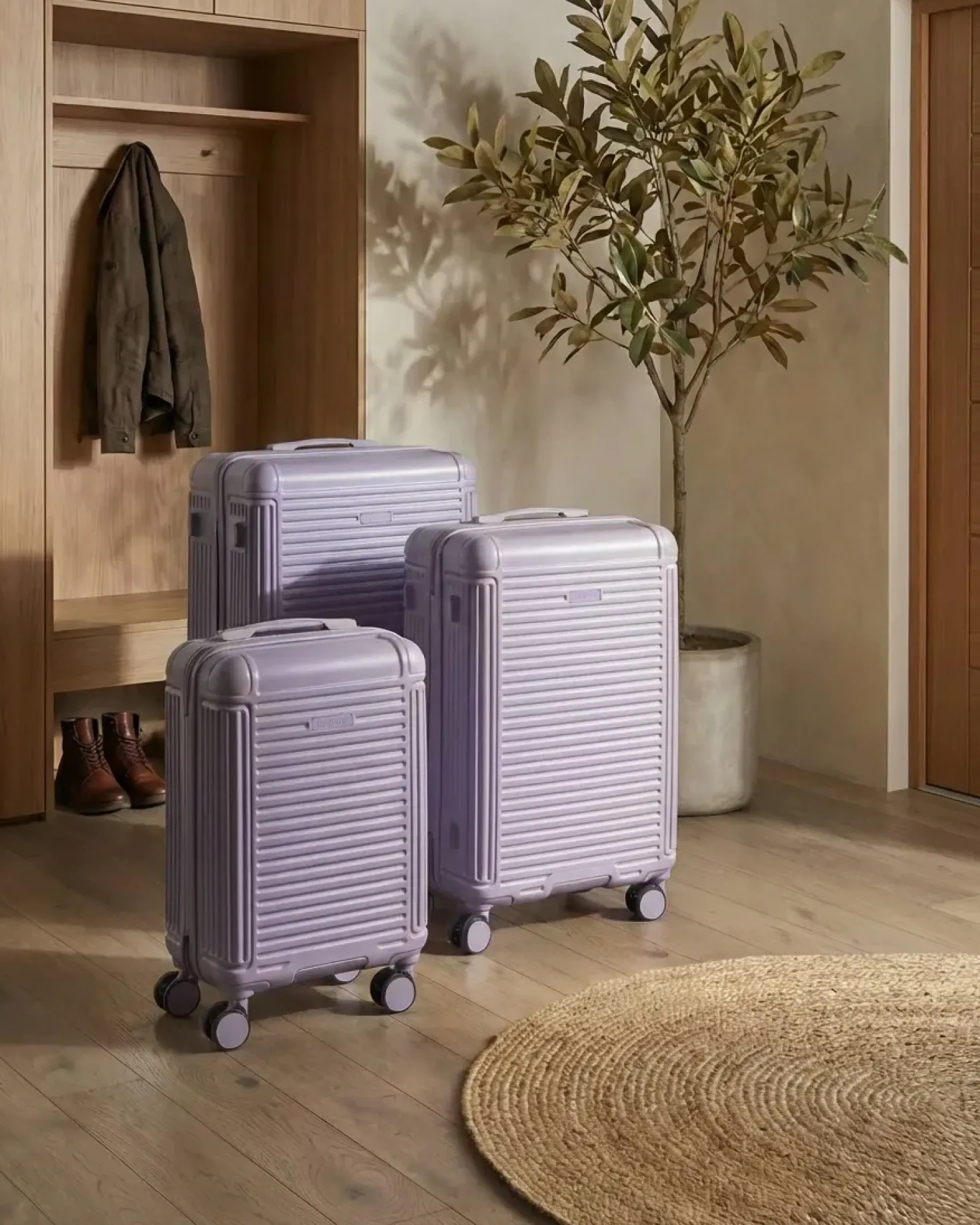 Sæt af 3 hardcase-kufferter MYNTIS Lilla