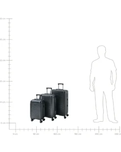 Sæt af 3 hardcase-kufferter MYNTIS Mørkegrå