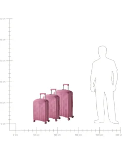 Sæt af 3 hardcase-kufferter TONSAI Lyserød