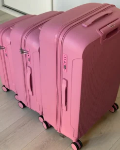 Sæt af 3 hardcase-kufferter TONSAI Lyserød