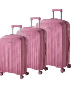 Sæt af 3 hardcase-kufferter TONSAI Lyserød