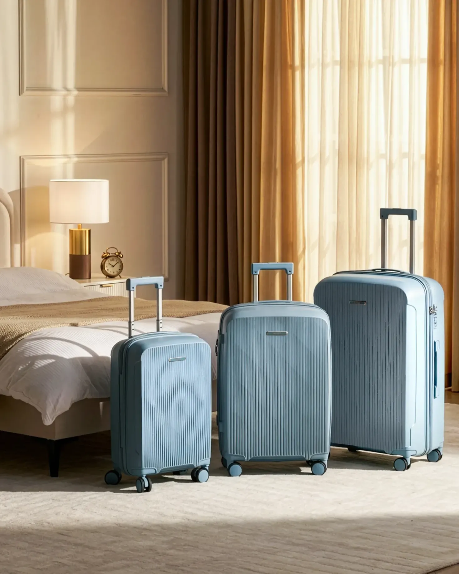 Sæt af 3 hardcase-kufferter TONSAI Blå