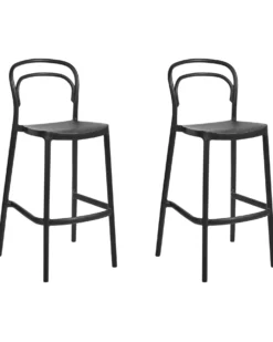 Sæt af 2 have barstole PORANO Sort