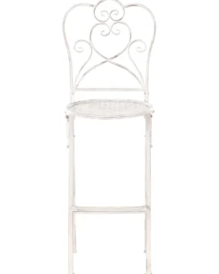 Sæt af 2 have barstole TRIESTE Foldbar Metal Lys Beige
