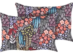 Sæt af 2 havehynder CASTELARO Blomstermønster 40 x 60 cm Multifarvet