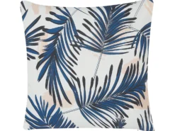 Sæt af 2 havehynder ELATI Plante mønster 45 x 45 cm Navy Blå