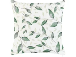 Sæt af 2 havehynder FLYLEAF Plante mønster 45 x 45 cm Grøn